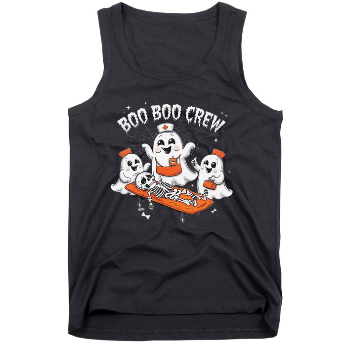 Boo Boo Crew Ghost Halloween Doctor Paramedic Emt Nurse Tank Top