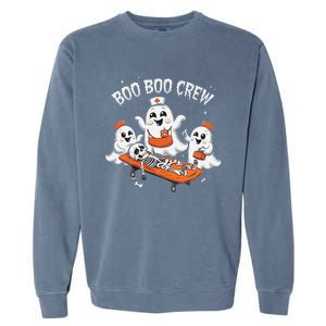 Boo Boo Crew Ghost Halloween Doctor Paramedic Emt Nurse Garment-Dyed Sweatshirt