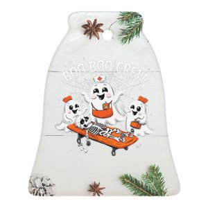 Boo Boo Crew Ghost Halloween Doctor Paramedic Emt Nurse Ceramic Bell Ornament