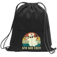 Boo Boo Crew Nurse Halloween Costume Outfit Vintage Sweatshirt Cinch Pack Bag