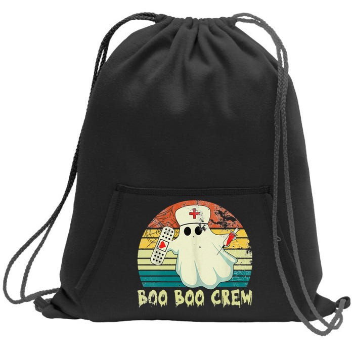 Boo Boo Crew Nurse Halloween Costume Outfit Vintage Sweatshirt Cinch Pack Bag