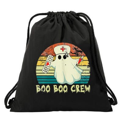 Boo Boo Crew Nurse Halloween Costume Outfit Vintage Drawstring Bag