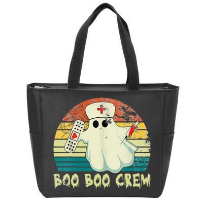 Boo Boo Crew Nurse Halloween Costume Outfit Vintage Zip Tote Bag