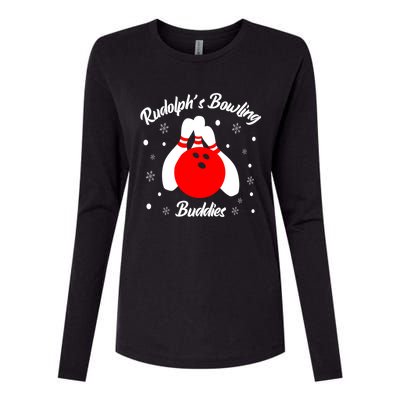 Bowling Buddies Christmas Funny Bowling Lover Xmas Bowler Meaningful Gift Womens Cotton Relaxed Long Sleeve T-Shirt