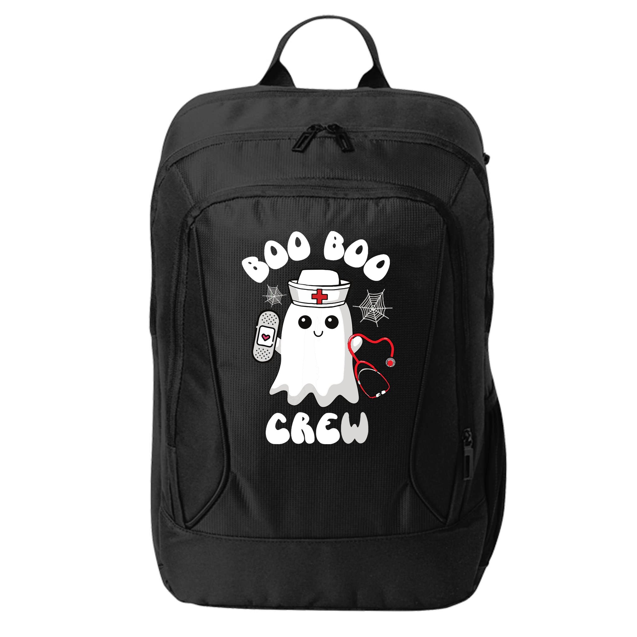 Boo Boo Crew Cute Nurse Ghost Funny Halloween City Backpack