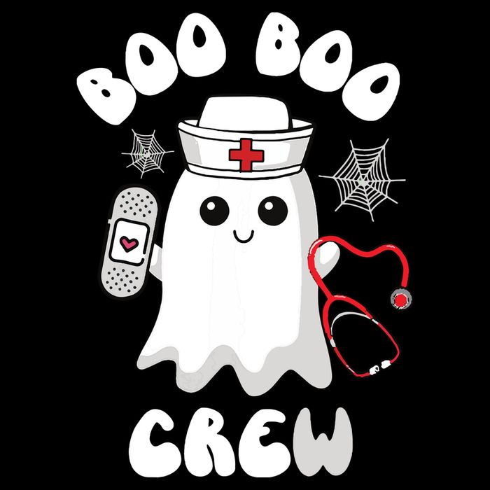 Boo Boo Crew Cute Nurse Ghost Funny Halloween Drawstring Bag