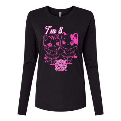 Ballerina Birthday Cat IM 8 Dance Party Womens Cotton Relaxed Long Sleeve T-Shirt