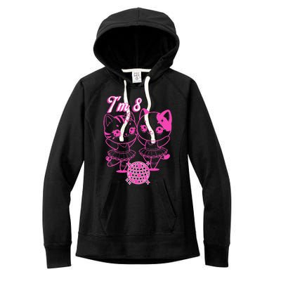 Ballerina Birthday Cat IM 8 Dance Party Women's Fleece Hoodie