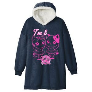 Ballerina Birthday Cat IM 8 Dance Party Hooded Wearable Blanket