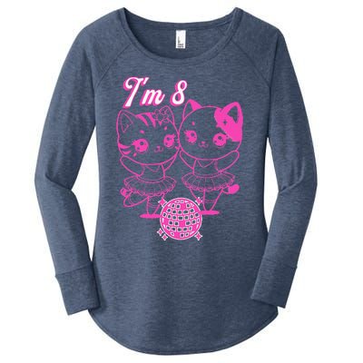 Ballerina Birthday Cat IM 8 Dance Party Women's Perfect Tri Tunic Long Sleeve Shirt