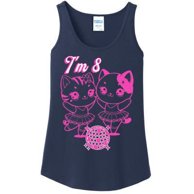 Ballerina Birthday Cat IM 8 Dance Party Ladies Essential Tank