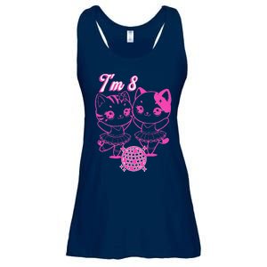 Ballerina Birthday Cat IM 8 Dance Party Ladies Essential Flowy Tank