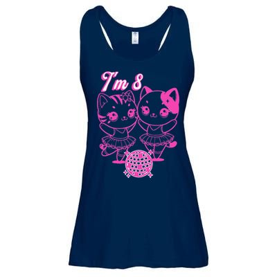 Ballerina Birthday Cat IM 8 Dance Party Ladies Essential Flowy Tank