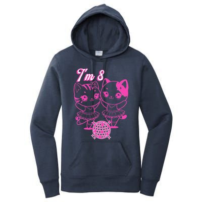 Ballerina Birthday Cat IM 8 Dance Party Women's Pullover Hoodie