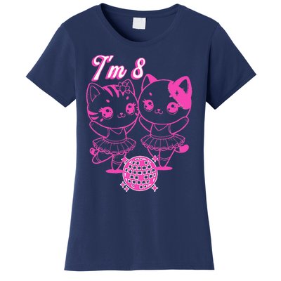 Ballerina Birthday Cat IM 8 Dance Party Women's T-Shirt