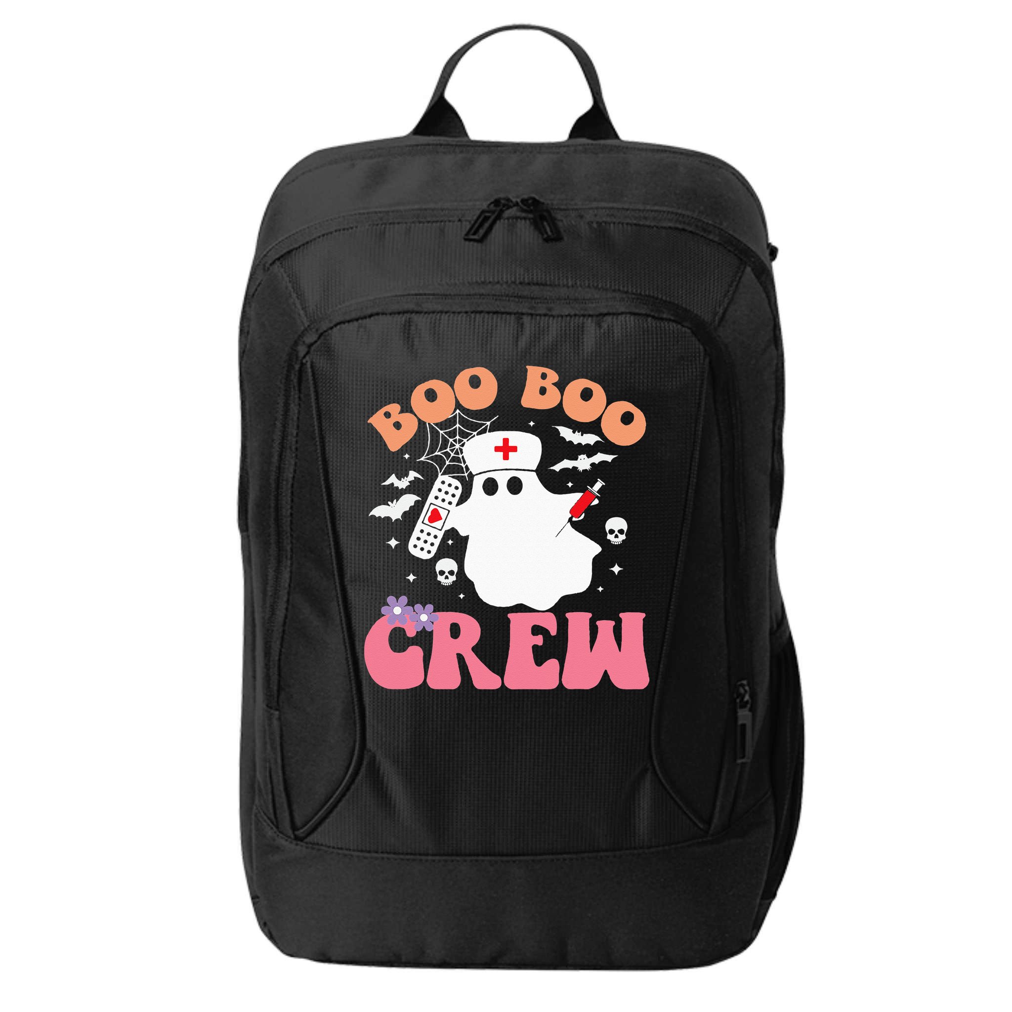 Boo Boo Crew quote Nurse cool Halloween Nurse Costume City Backpack