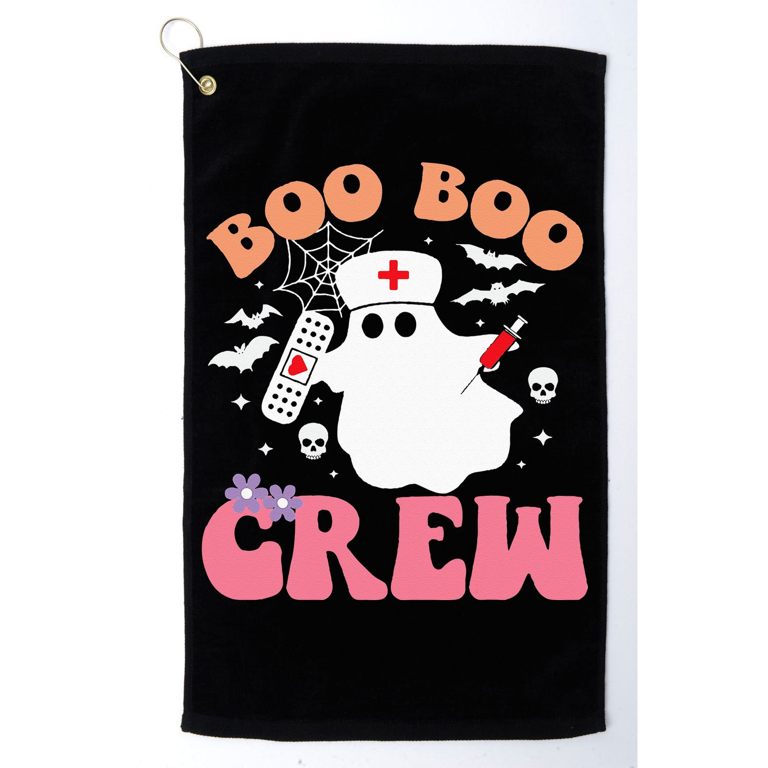 Boo Boo Crew quote Nurse cool Halloween Nurse Costume Golf Towel