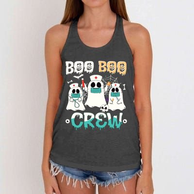 Boo Boo Crew Nurse Halloween Ghost Costume Women's Knotted Racerback Tank