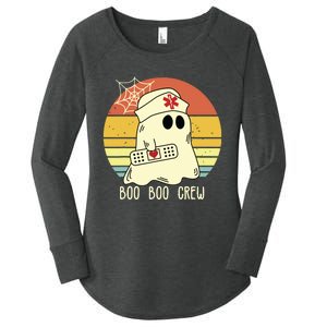 Boo Boo Crew Nurse Shirts Halloween Nurse Women's Perfect Tri Tunic Long Sleeve Shirt