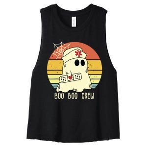 Boo Boo Crew Nurse Shirts Halloween Nurse Women's Racerback Cropped Tank