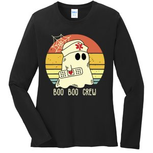 Boo Boo Crew Nurse Shirts Halloween Nurse Ladies Long Sleeve Shirt