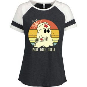 Boo Boo Crew Nurse Shirts Halloween Nurse Enza Ladies Jersey Colorblock Tee