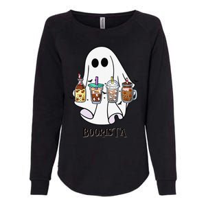 Boorista Boo Coffee Halloween Spooky Ghost Coffee Barista Womens California Wash Sweatshirt