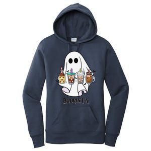 Boorista Boo Coffee Halloween Spooky Ghost Coffee Barista Women's Pullover Hoodie