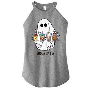 Boorista Boo Coffee Halloween Spooky Ghost Coffee Barista Women's Perfect Tri Rocker Tank