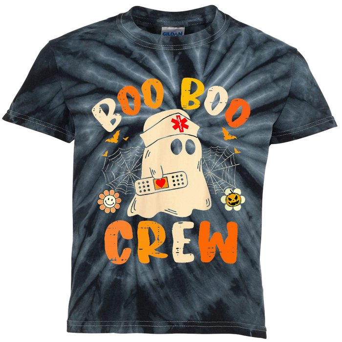 Boo Boo Crew Ghost Halloween Paramedic Kids Tie-Dye T-Shirt