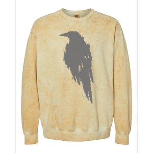 Beautiful Black Crow Raven Bird Watch. Birds Silhouette Colorblast Crewneck Sweatshirt