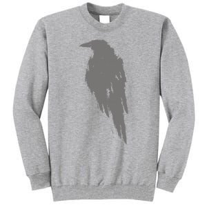 Beautiful Black Crow Raven Bird Watch. Birds Silhouette Tall Sweatshirt