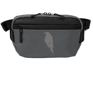 Beautiful Black Crow Raven Bird Watch. Birds Silhouette Crossbody Pack