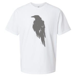 Beautiful Black Crow Raven Bird Watch. Birds Silhouette Sueded Cloud Jersey T-Shirt