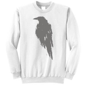 Beautiful Black Crow Raven Bird Watch. Birds Silhouette Sweatshirt