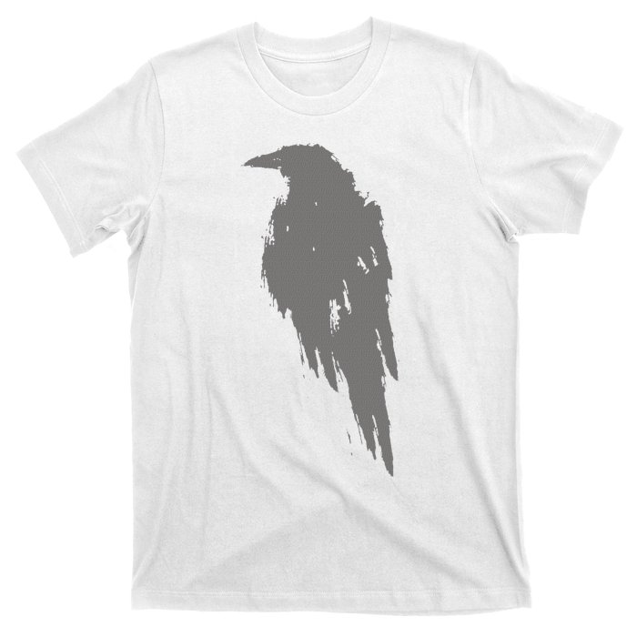 Beautiful Black Crow Raven Bird Watch. Birds Silhouette T-Shirt