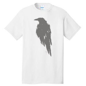 Beautiful Black Crow Raven Bird Watch. Birds Silhouette Tall T-Shirt