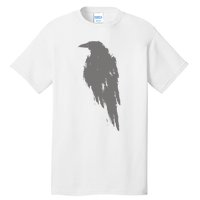 Beautiful Black Crow Raven Bird Watch. Birds Silhouette Tall T-Shirt