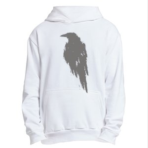 Beautiful Black Crow Raven Bird Watch. Birds Silhouette Urban Pullover Hoodie