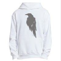 Beautiful Black Crow Raven Bird Watch. Birds Silhouette Urban Pullover Hoodie