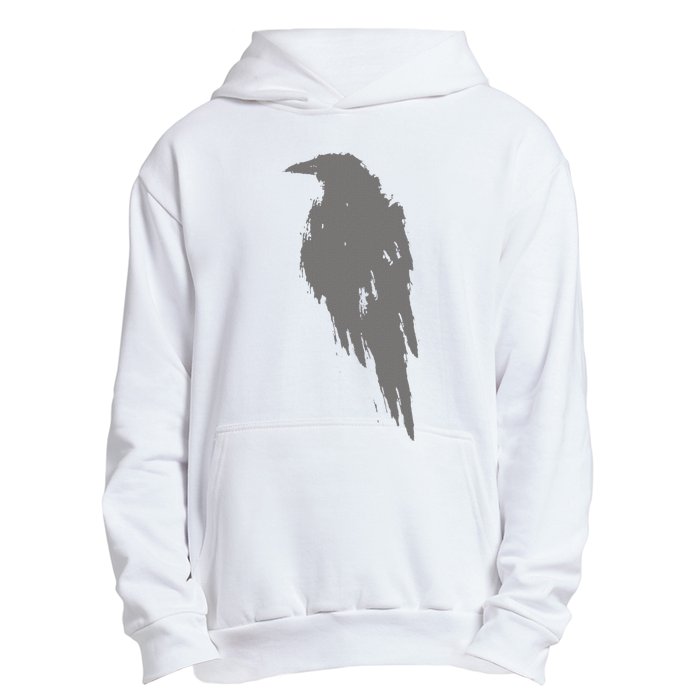 Beautiful Black Crow Raven Bird Watch. Birds Silhouette Urban Pullover Hoodie