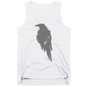 Beautiful Black Crow Raven Bird Watch. Birds Silhouette Tank Top