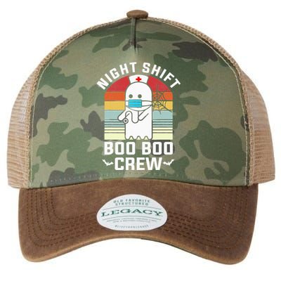 Boo Boo Crew Funny Nurse Halloween Cute Ghost Costume Gift Legacy Tie Dye Trucker Hat