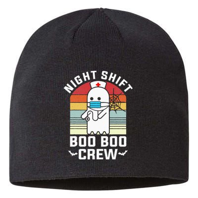 Boo Boo Crew Funny Nurse Halloween Cute Ghost Costume Gift Sustainable Beanie