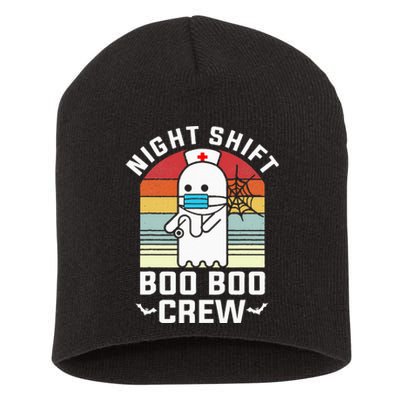 Boo Boo Crew Funny Nurse Halloween Cute Ghost Costume Gift Short Acrylic Beanie