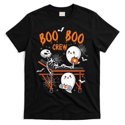 Boo Boo Crew Nurse Ghost Skeleton Funny Halloween Nurse T-Shirt