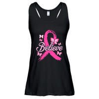 Believe Breast Cancer Awareness Month Breast Cancer Ladies Essential Flowy Tank