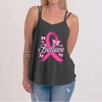 Believe Breast Cancer Awareness Month Breast Cancer Women's Strappy Tank