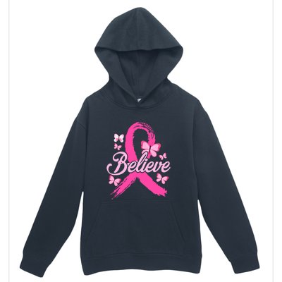 Believe Breast Cancer Awareness Month Breast Cancer Urban Pullover Hoodie