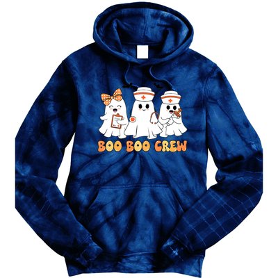 Boo Boo Crew Ghost Nurse Nursing Tie Dye Hoodie